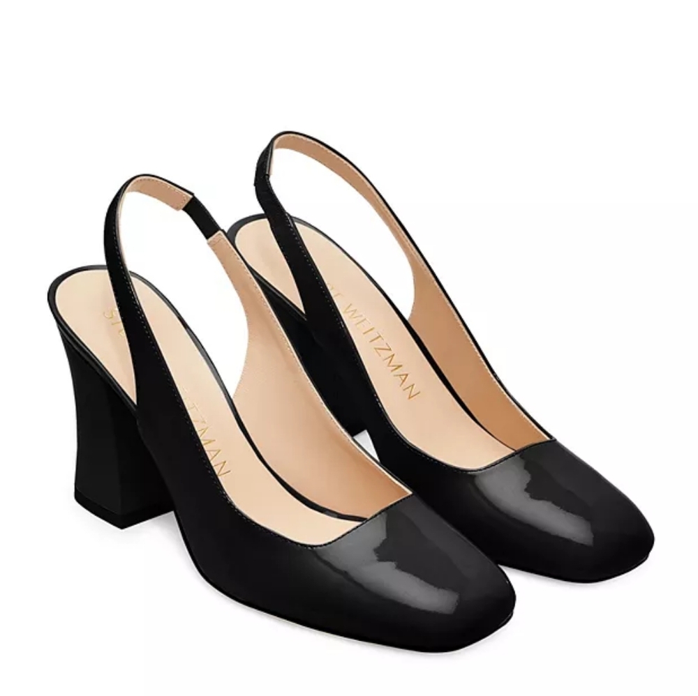 Stuart Weitzman Curveblock 85 Slingback Pump